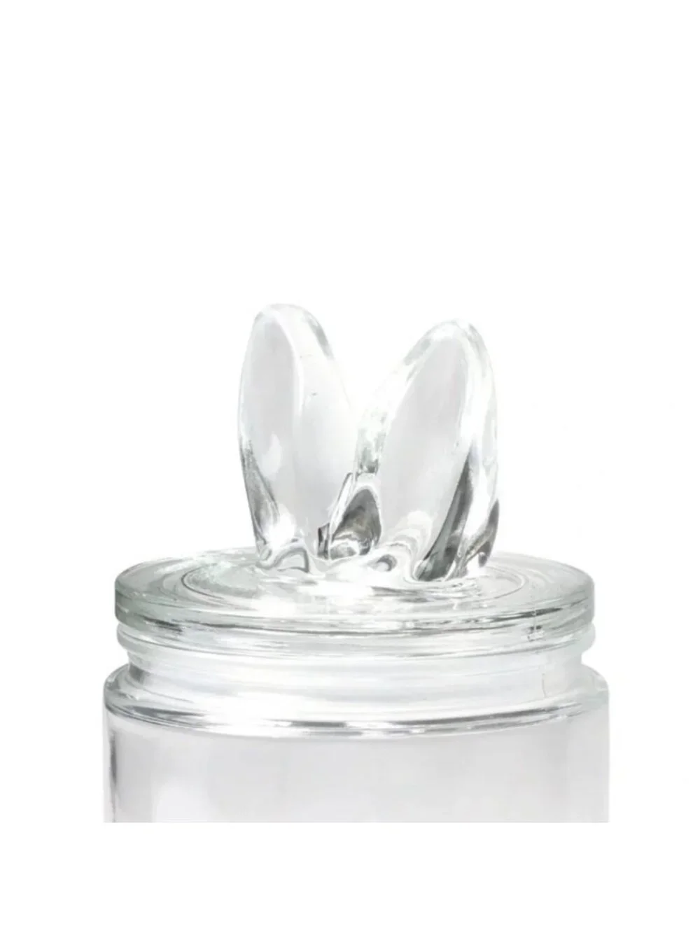 Target 2026 Clear Glass Canister Jar Bunny Ears Lid Storage Decor